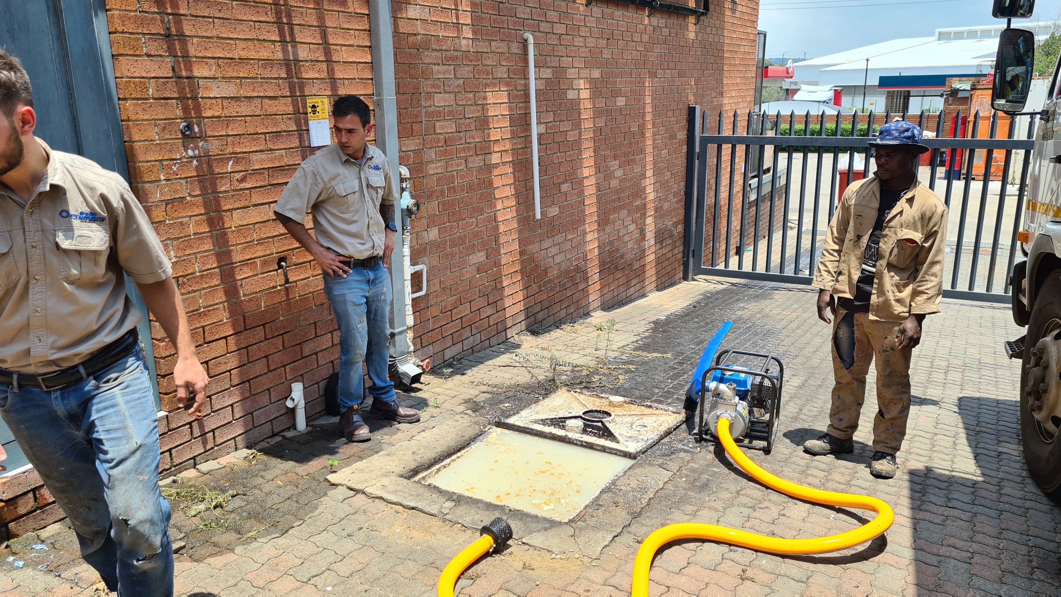 Brandon and Jason from B&M Plumbing at work